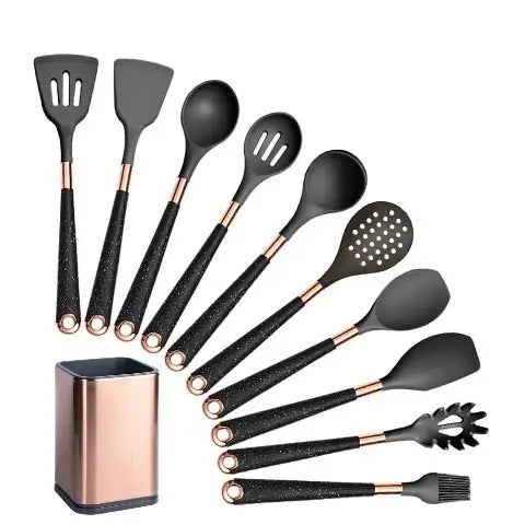 Kit de Utensilios de Cocina Set 10 Piezas Silicona Premium 