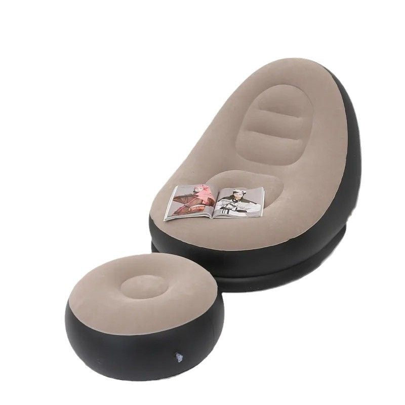 Sillón inflable portátil y puf - Set