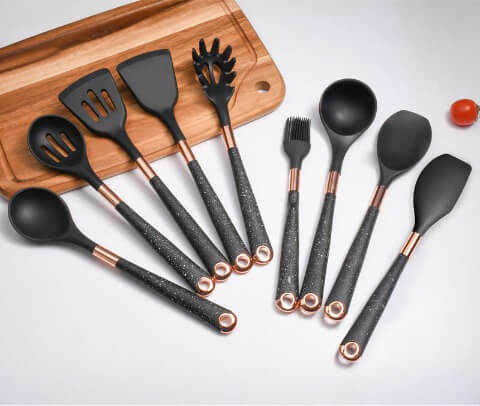 Kit de Utensilios de Cocina Set 10 Piezas Silicona Premium 